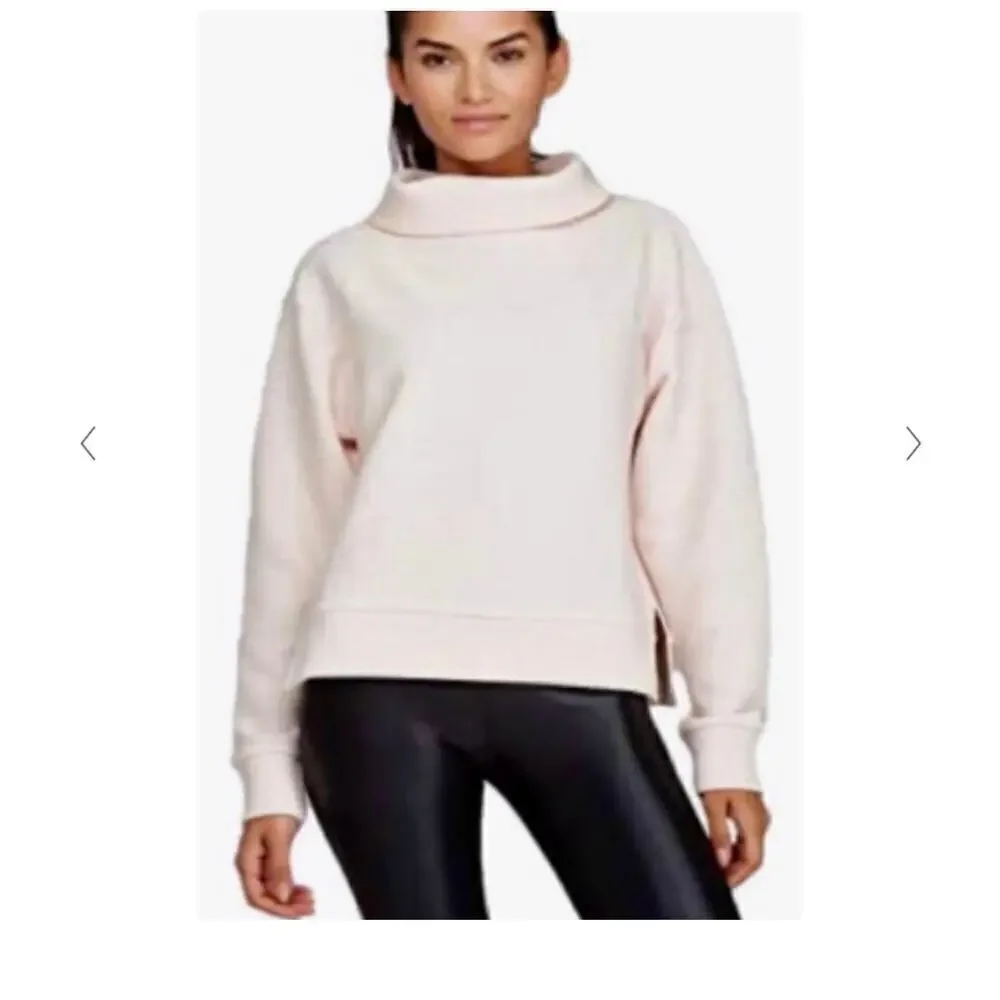 Noli Yoga Noto Ribbed pullover Sweatshirt Size S cream/blush